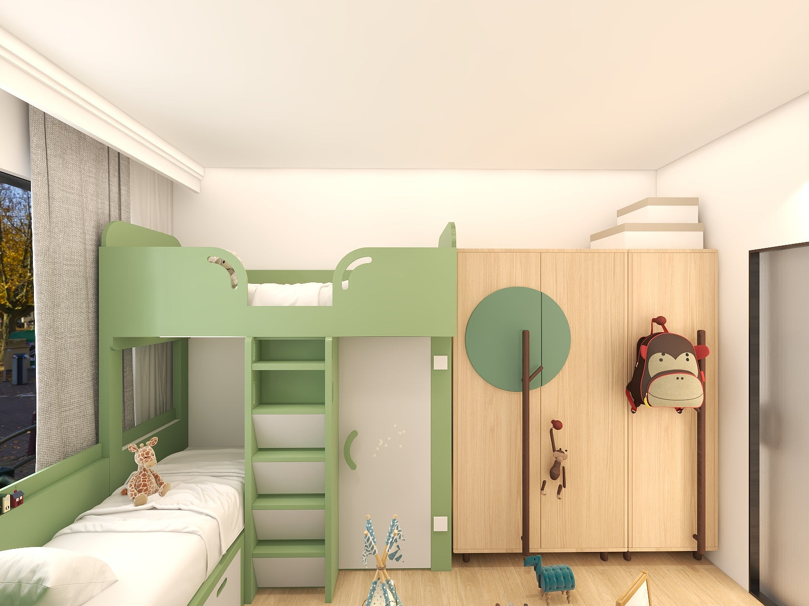 L-shaped Bunk Bed with Max Storage Set 高效儲物丁字床組合_1