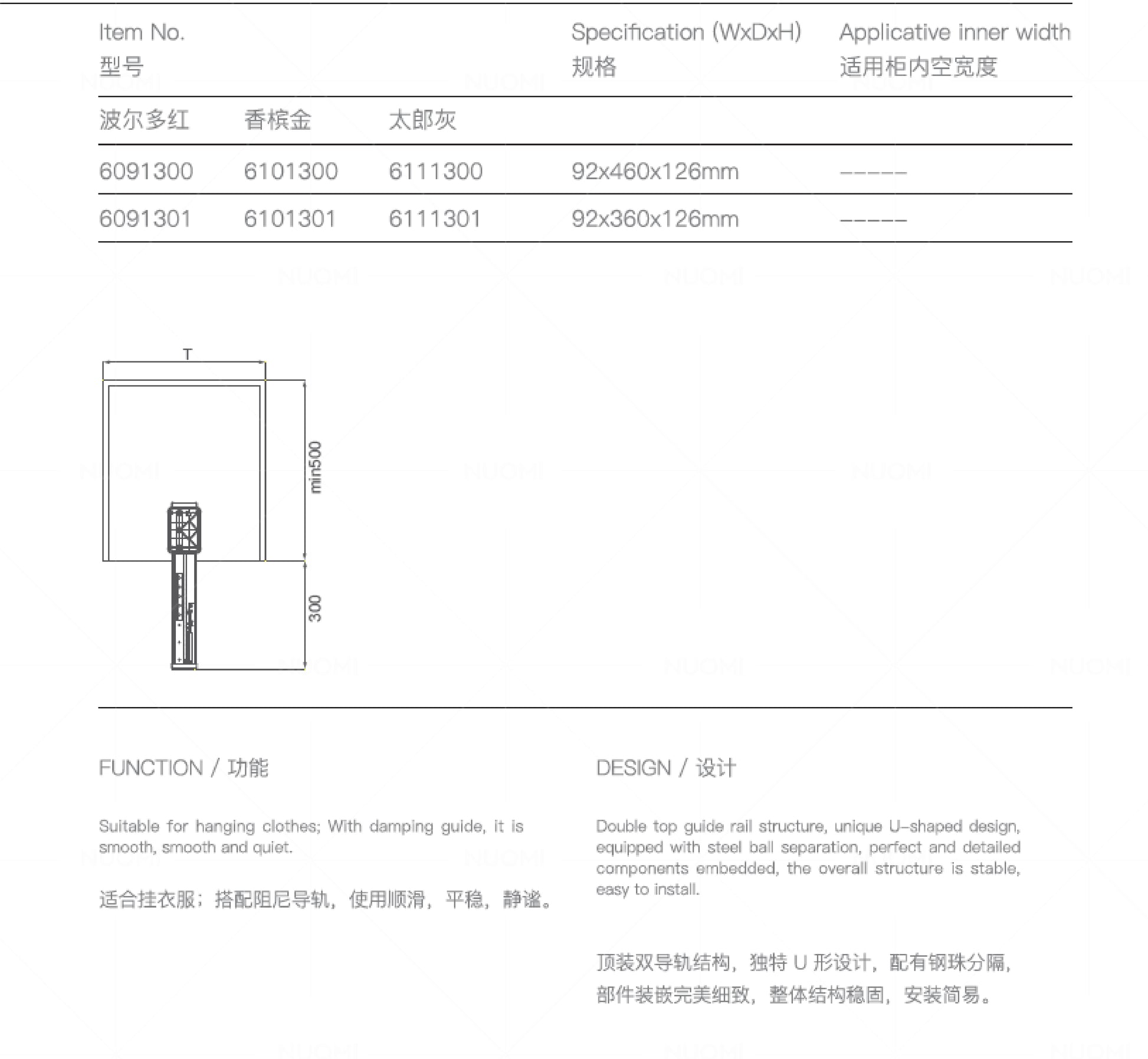 NUOMI 頂裝緩衝衣櫃掛衣杆_4 (Make A Home 造居｜訂造傢俬)