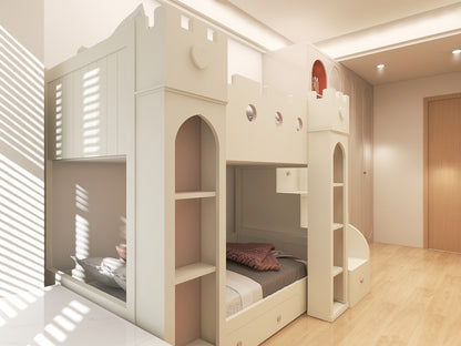 Loose-Fit 系列 - 城堡上下格床_2 Loose-Fit Series - Castle Bunk Bed_2 (Make A Home 造居｜訂造傢俬) 