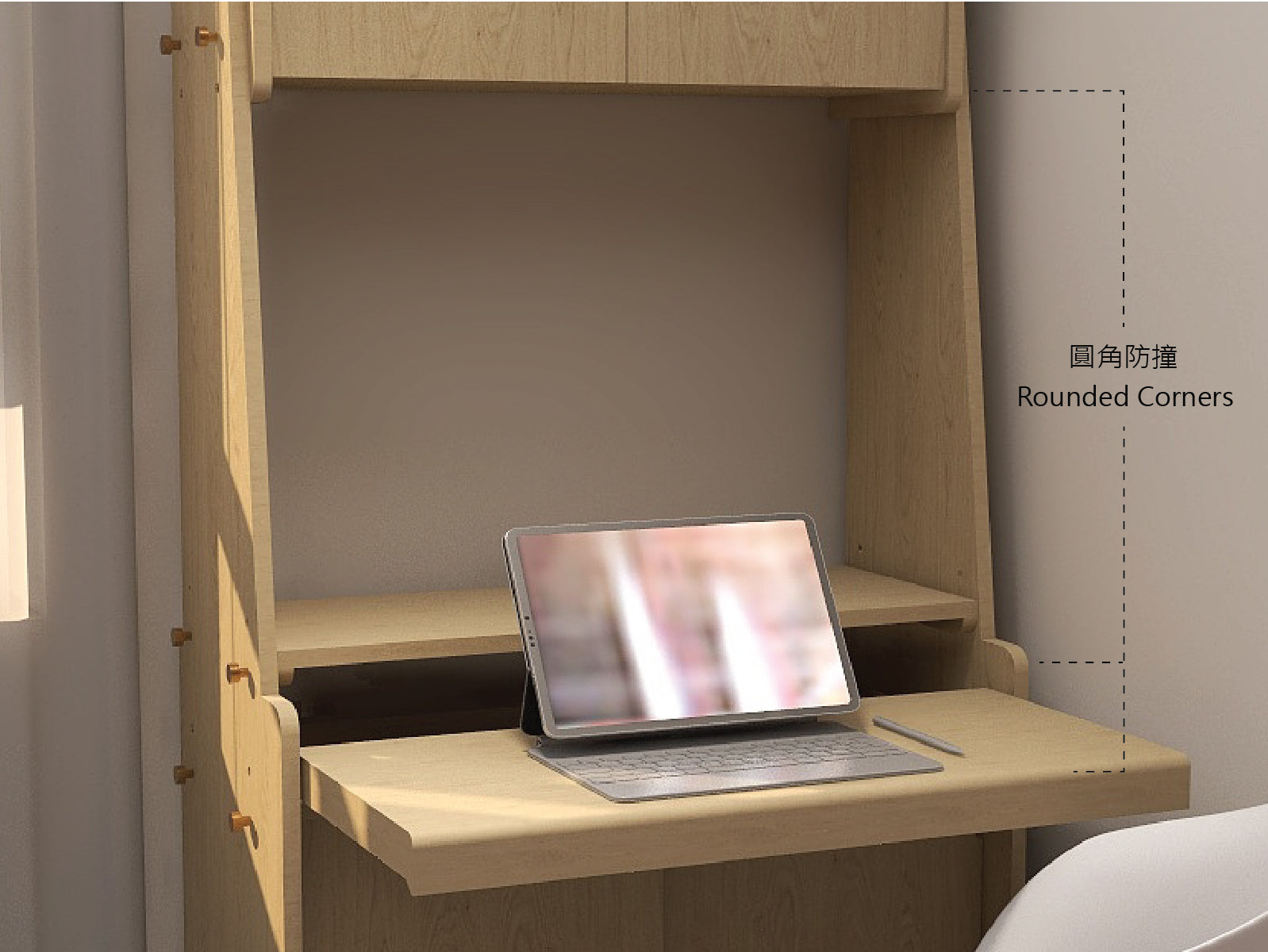 Multi-Height 書枱櫃 Multi-Height Desk Cabinet_5 (Make A Home 造居｜訂造傢俬)